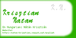 krisztian natan business card