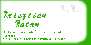 krisztian natan business card